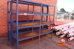395 · STEEL SHELVING UNIT, APPROX 2015 x 1760 x 485mm