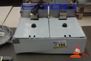 154 · CATERCOOK DOUBLE BENCHTOP FRYER WITH 2x BASKETS - 240V. (UNUSED)