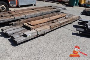 MIXED PACK OF JARRAH TIMBER & SLABS, VARIOUS LENGTHS UP TO 4m