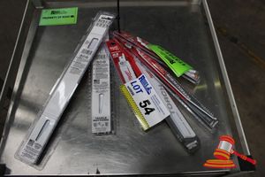 54 · 6 X MILWAUKEE SAWZALL RECIPROCATING SAW BLADES, INCLUDES: 48-00-5321, 48-00-5242, 48-00-5787, 48-00-5701, 48-00-5706, 48-00-5303, CARBIDE TEETH AND DEMOLITION BLADES, VARIOUS SIZES (BOXED)