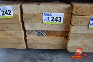 243 · 6x LENGTHS OF NON-STRUCTURAL, UNTREATED PINE TIMBER, APPROX 190 x 45mm x 2.4m