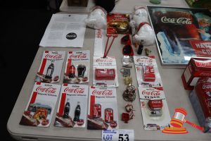 BUNDLE OF COCA-COLA ITEMS INCLUDING: MUSICAL MAGNETS, MAGNETS, SUNGLASSES, RULER. PLUSH TOYS ETC