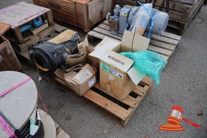 Assorted Industrial / Engineering Parts, Includes: Om Series Quarter-Turn Electric Valve Actuator, Floating Control, Model: Qm-5.0-Bof-Om-4, Perkins Pump Water, Caterpillar Pump, 1x Perkins Alternator, On A Pallet Ch12876(B8932031) (Ccan087, Plant# 1002)