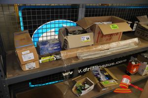 54 · ASSORTED INDUSTRIAL FITTINGS AND COMPONENTS, INCLUDES: BREMICK MIXED FITTINGS BOX, FLANGES AND BOLTS (VARIOUS SIZES), THREADED ROD, FILTERS , POSS UNUSED, BOXED