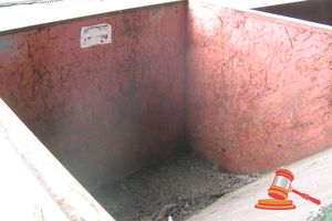 125 · STEEL SKIP BIN SELF TIPPING APPROX 1300 x 1300 x 1200