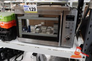 129 · SMEG 30L STAINLESS STEEL MICROWAVE OVEN, MODEL: SA31-1MX, UNTESTED