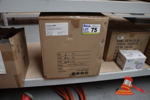 75 · BOX OF UNIOS CONTOUR S370 28W CEILING LIGHT, TEXTURED SILVER FINISH, 370mm, 3000K
