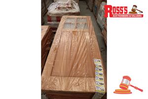 Timber Door With 4x Glass Panels, Code: Kuta, 2040 X 820 X 38mm