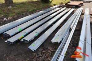 35 · 4PCS GALV STEEL Z PURLINS APPROXIMATELY 200MM X 1.5MM 7.9M LONG