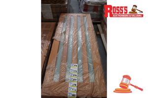 Timber Door With 4x Frosted Glass Panels, Code: Ed 78, 2040 X 820 X 38mm