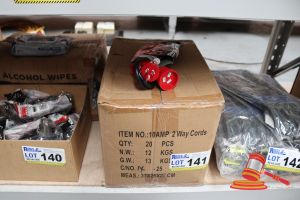 141 · BOX OF 10AMP 2-WAY CORDS, UNTESTED