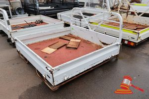 22 · METAL UTE TRAY, APPROX; 1.8M W X 1.8M L X 1.2M H, SOME RUST AND MARKS