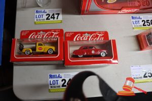 248 · 2x ASSORTED COCA-COLA DIE-CAST METAL TOY VEHICLES