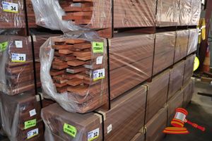 31 · Jarrah 65x20 Decking, Random length, 360 L/M, 25.2M2 WITH A 5mm GAP, TRANSPORT SIZE 3MTR x 400 x 400 (pack# 41)