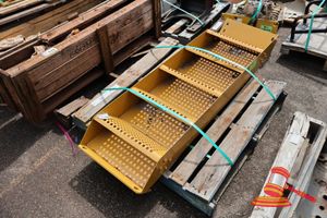 1 X Caterpillar 777 Left-Hand Chassis Ladder Stairs, P/N: 327-3919, Approx; 1.8m L X 500mm W X 170mm H, Some Marks On A Pallet