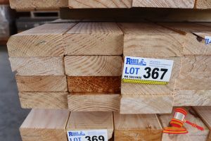 367 · 12x LENGTHS OF NON-STRUCTURAL, UNTREATED PINE TIMBER, APPROX 120 x 45mm x 2.4m