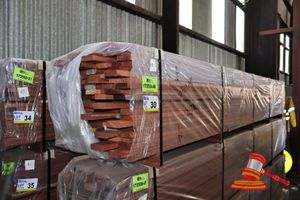 30 · Jarrah 65x20 Decking, Random length, 360 L/M, 25.2M2 WITH A 5mm GAP, TRANSPORT SIZE 3MTR x 400 x 400 (pack# 48)