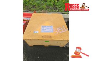 STEEL CRATE WITH CHAINS & CHAIN BLOCKS