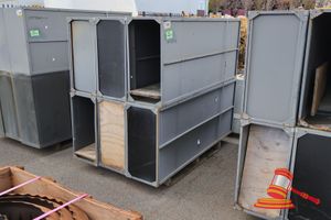 6 X 2 Door Metal Storage Cabinets, Grey, Approx 760mm X 380mm X H1830mm, On Pallet (Some Rust And Marks, Poor/Average Condition) (P17)