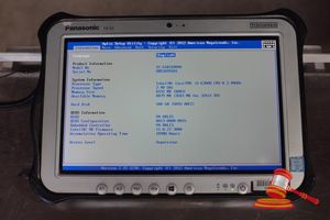 9 · PANASONIC FZ-G1 TOUGHPAD, INTEL CORE i5 6300U 2.40GHZ CPU, 8GB RAM, 500GB SSD / NO OS, PEELING RUBBER EDGING, 18980 HOURS, SN:8BTSA99101 / AN:ITT23249, UNTESTED ( NO CHARGER / SOME MARKS)