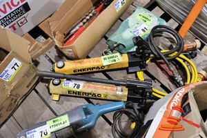 2 X Enerpac Hydraulic Punch Unit With Hoses And Accessories, Some Marks, Poss Incomplete