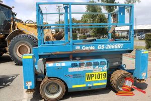 (ASSET ID:WP1019) 2010 GENIE 2668RT SCISSOR LIFT REQUIRES RECERTIFICATION, SERIAL# GS6810-52760, ODO - 1206HRS