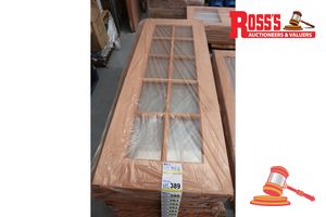 Timber Door With 10x Glass Panels, Code: Kj 20, 2040 X 720 X 40mm