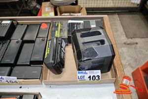 103 · RYOBI 4AH 36V LITHIUM BATTERY, 2X 13V SMALL SEALED LEAD ACID BATTERIES, RENOGY RPS2220AA LITHIUM ION BATTERY, TRACER 22AH LITHIUM POLYMER BATTERY PACK - MODEL BP2548