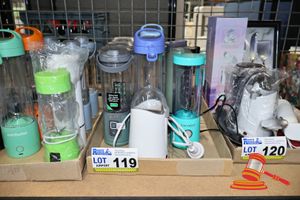 119 · APPROX 10 X PORTABLE BLENDERS, INCLUDES: NINJA, NUTRIBULLET, BLENDJET, VARIOUS OTHERS, 1 x COFFEE GRINDER, UNTESTED