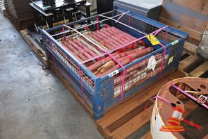 91 · APPROX 60 X BOLT STUD DIAPHRAGM COVER, WEIRMINER,PART NO:310329, ON A STILLAGE, (B9830012)