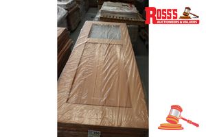 Timber Door With Glass Panel, Code: Bedugul, 2040 X 820 X 40mm