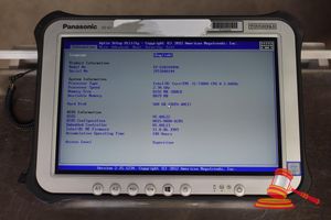 17 · PANASONIC FZ-G1 TOUGHPAD, INTEL CORE i5 7300U 2.60GHZ CPU, 8GB RAM, 500 SSD / NO OS, 140 HOURS, SN:2FTSD48144 AN:ITT35549, UNTESTED ( NO CHARGER / SOME MARKS)