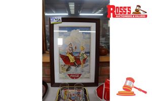 COCA-COLA FRAMED POSTER 'THROUGH ALL THE YEARS'