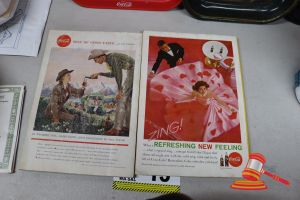 2x ASSORTED NATIONAL GEOGRAPHIC BOOKS WITH COCA-COLA AD