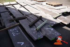 Live Edge Jarrah Slab, 7.6 X 470/730 X 60