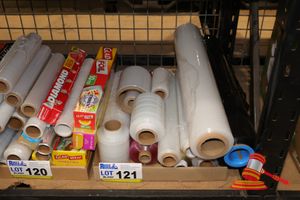 Tray Of Assorted Commercial Cling Wrap