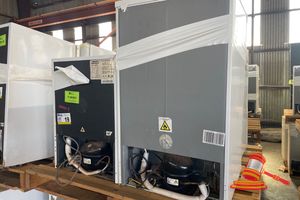 2 X Daewoo Refrigerator, Model: Fr-093r, 80l, 720mm H X 440mm W X 450mm D, 1 X Westinghouse Bar Fridges, Approx; 480mm D X 500mm W X 760mm H, 1 X Heller Fridge, Model: Bfh70, 69l Gross Volume, Approx; 490mm D X 420mm W X 590mm H, Some Marks, Untested