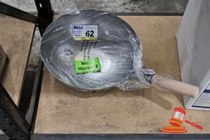 Steel Wok 36cm W/Wooden Handle