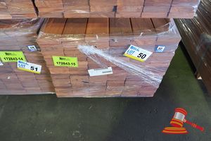 50 · PACK OF JARRAH DECKING 86 x 19 x 1.2MT, FEATURE, 144 LM, PACK# 320028696, TRANSPORT DIMS - L 1200 x H 450 x W 500.