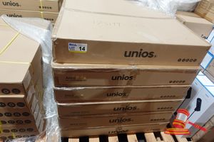 14 · UNIOS AKIRA SQUARE CEILING LIGHTS, APPROX 6 X BOXES, MODEL: AKIS0900.TW40.F, INCLUDES: 90W, 4000K, DIAMETER 900MM, 110 DEGREE BEAM, IP20, TEXTURED WHITE FINISH (POSS UNUSED, BOXED, ON A PALLET)