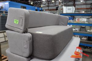 1 X Transformer Sofa, 2-Tone Gray Upholstery, (Sofa Or Ottoman) L2130 X W1300 X H400, (Near New Condition)