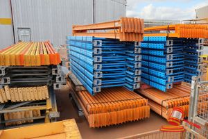 32 · Qty of Dexion Pallet Racking 15 @ 2438mm high x 838mm deep frames 50 @ 2743mm long x 83mm high beams