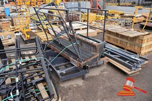 1 X Set Of Hitachi Ex3600-6 Cab Walkway And Rails, Approx; 1.6m W X 460mm D. X 1.2m H, Some Marks/Rust, On A Pallet