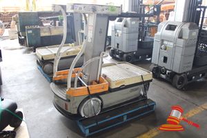 29 · CROWN WAV ORDER PICKER. 24V. MAX LIFT 2995MM, MAX LOAD TRAY 90KG, MAX LOAD DECK 115KG. MEASUREMENTS 750 X 1525MM. BATTERIES FLAT. HOURS N/A, NO CHARGER. UNTESTED. CONDITION UNLNOWN