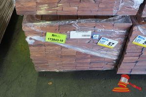 57 · PACK OF JARRAH DECKING 86 x 19 x 1.2MT, FEATURE, 144 LM, PACK# 320028707, TRANSPORT DIMS - L 1200 x H 450 x W 500.