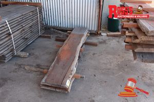 100 · JAR224-JARRAH FEATURE AND BETTER GRADE 320x45mm@ 2.3m - Rough Sawn Slab