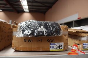 345 · BOX OF BLACK CHEFS JACKETS, SIZE: XS