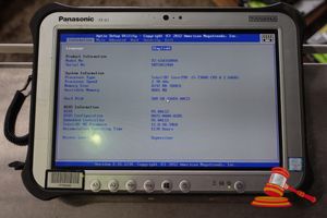 31 · PANASONIC FZ-G1 TOUGHPAD, INTEL CORE i5 7300U 2.60GHZ CPU, 8GB RAM, 500GB SSD / NO OS, HEAVY SCREEN WEAR, 5170 HOURS, SN:8KTSA51400 / AN:ITT25232, UNTESTED ( NO CHARGER / SOME MARKS)