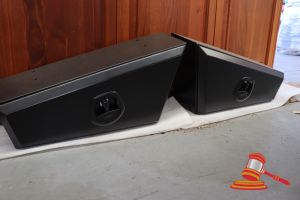 413 · PAIR OF TAPERED UNDER TRAY TOOL BOXES 650mm R&L, ALUMINIUM MATTE BLACK