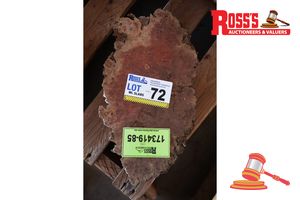 72 · JARRAH BURL/COOKIE, L400mm x W200mm x D40/45 x QTY 1, APPROX SIZES